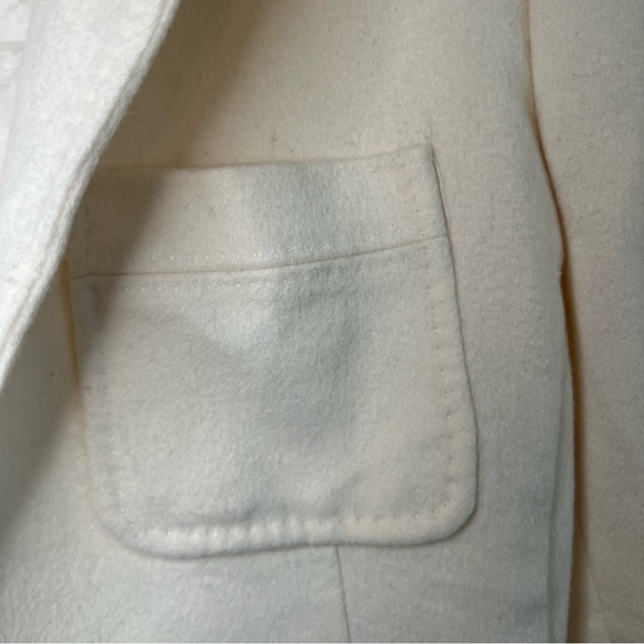 Anne Klein Women's Wool Angora Open Front Blazer Ivory Petite Size 2 Fall Casual - Picture 5 of 13